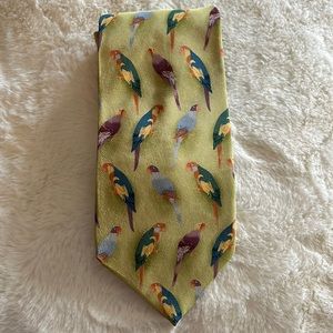 Boca Classics Men’s Silk Necktie Bird Parrot
